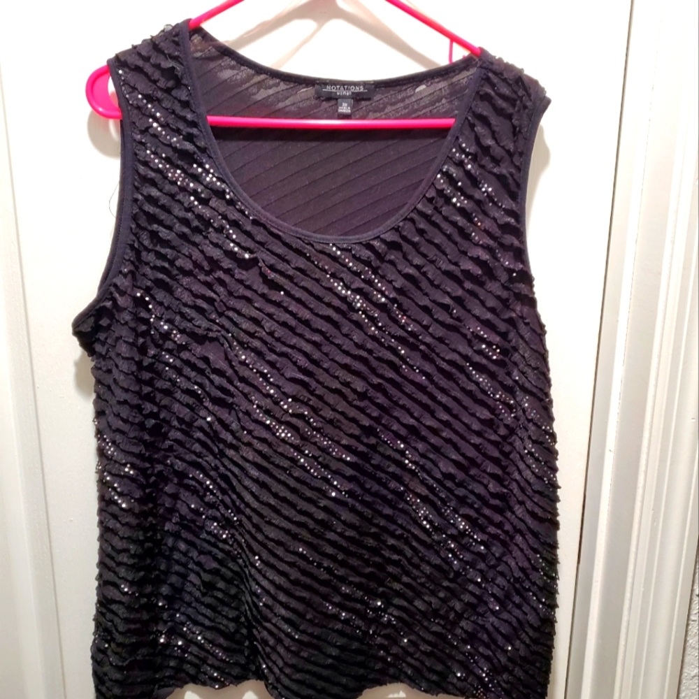 Sleeveless sparkle top